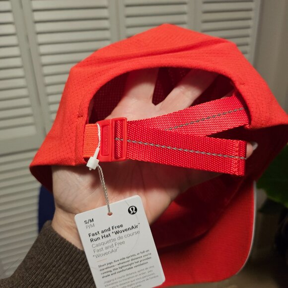 lululemon fast and free run light hat S/M Red Glow color - Picture 3 of 4